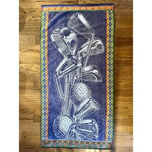 Vintage Franco 100% Cotton Golf Beach Towel 60X30 Country Club Pool